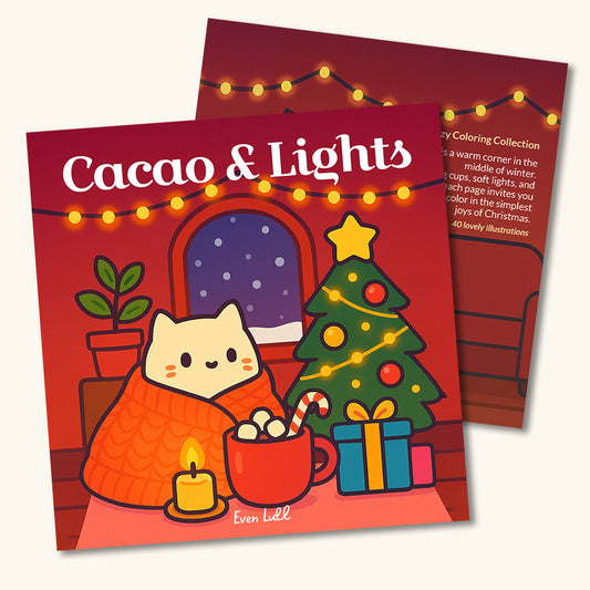 Cacao & Lights – Holiday coloring Book: A Cozy Winter Coloring Book of Lights, Cacao, Soft Nostalgia, and Peaceful Holiday Moments